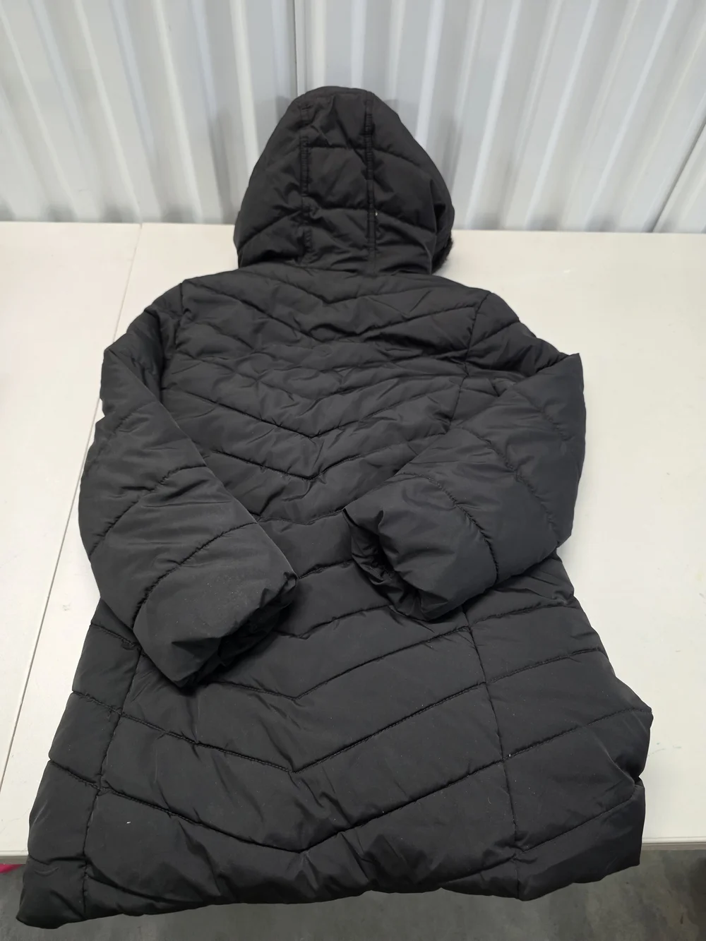The Children's Place Girls Black Hooded Puffer Jacket Full Zip Insulated Girl's